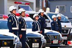 春の交通安全運動出発式（金野和彦撮影）