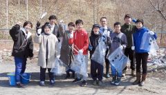 中学生版浦幌部がごみ拾い