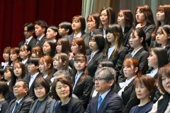 帯広看護高等看護学院入学式（９日、金野和彦撮影）