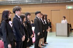 帯広看護高等看護学院入学式（９日、金野和彦撮影）