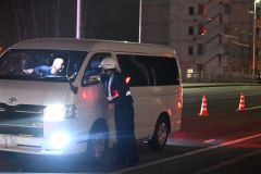 検問する帯広署員ら
