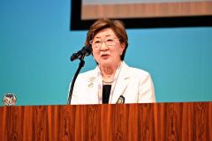 サポーティングクラブとして大会を主管したＳＩ帯広みどり。山本会長が開会式で歓迎の言葉を述べた