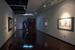 さまざまなジャンルの作品が並ぶ会場（２日午前１０時４５分ごろ、帯広市民ギャラリー）