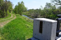 目撃場所付近。空南橋の北東２００メートルほどの場所にクマがいたという（帯広市西１９南４１付近、午前９時２５分ごろ）