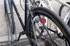施錠されていない自転車（ＪＲ帯広駅西側駐輪場）