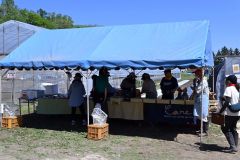 食べ物の屋台（１８日午前１０時３５分ごろ、帯広ケア・センター）