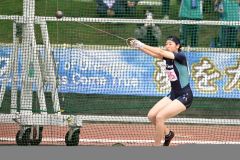 澤向快投女子ハンマー投げ北海道高校新５２メートル２２　方川投てき３冠　学校対抗白樺学園男女総合Ｖ　全十勝高体連陸上