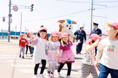 認定こども園で交通安全教室　大樹