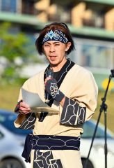 実行員長竹山順一さん（帯広カムイトウウポポ保存会）＝金野和彦撮影