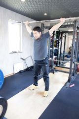 Ｐ・Ｂ・Ａジム（芽室町）で練習に打ち込む伊藤直登