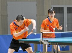 中学生の長嶋・坂上組が一般混合制す、ＶＩＣＴＡＳ杯争奪全十勝ダブルス卓球大会