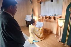 ２００～３００キロの“思い”奉納　幸福駅の切符を神社にお供え