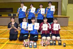 女子個人戦単複上位入賞者