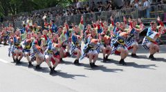 パレード会場を盛り上げたＥｘｃｌａ！ｍａｔｉｏＮの演舞