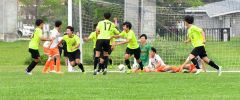 【男子１回戦・帯北―函館大谷】後半３１分、セットプレーから失点を喫し、逆転を許した帯北