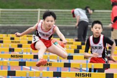 ５年、６年年男子８０メートル障害決勝