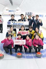 十勝勢で上位入賞した（手前から）女子のＪｅｗｅｌｒｙ　Ｉｃｅ、帯畜大、男子のいしざんまい
