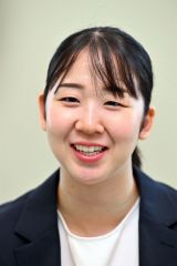 本紙のインタビューで、五輪への思いを語る永原和可那選手（金野和彦撮影）