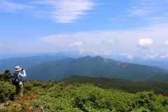 見晴らしがよく遠くの山々が一望できた