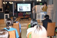 ＬＡＮＤサークルに所属する学生が、自身のやりたいこととビジネス化の構想を発表した