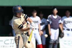 【Ｂブロック代表決定戦・帯大谷－帯農】帯農は７回２死満塁で村中大河が走者一掃の中前適時二塁打を放ち３－０と先制する