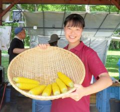 柴田農園のトウモロコシ　今年も道の駅なかさつないで販売