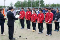 全道高体連の団体戦女子で準優勝に輝いた帯大谷