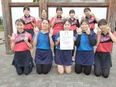 女子団体代表の部３位の帯翔陽