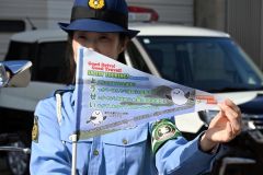 バイク事故防止へ啓発フラッグ作成 釧路方面本部 5