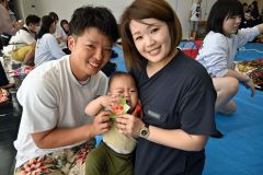 我が子のゴールに喜びもひとしお