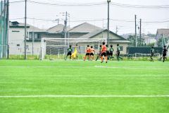 【第８節・帯緑陽高―帯北高】帯緑陽高の（２６）ＧＫ鎌田拓斗（３年）は、再三の好セーブを見せた