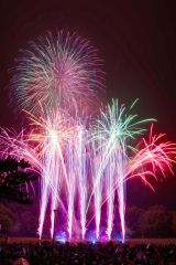 約５０００発の花火が芽室の夜空を彩った（長尾悦郎通信員撮影）