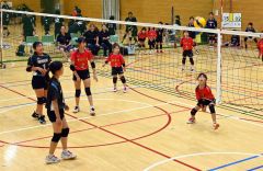 コート上で熱戦を繰り広げた小学生