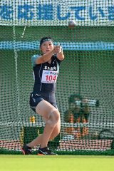 澤向美樹（幕別清陵）日本一、インターハイ陸上女子ハンマー投げ５６メートル８２の道記録樹立