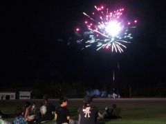 打ち上げ花火でイベントを盛り上げた