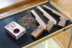 ５連射ゴム鉄砲の完成品