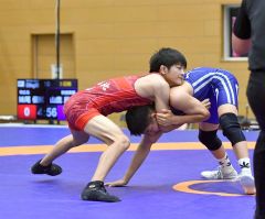 帯北男子８強まであと一歩、３回戦惜敗　インターハイ・レスリング初日