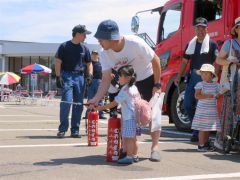 更別消防署による消化器体験