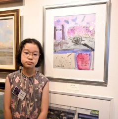 帯広明星小４年の金田さん銅賞　日曜画家コン　色鮮やかにツツジ表現