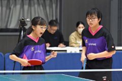 女子複　小野結愛・宮川美乃里組（音更中１年）