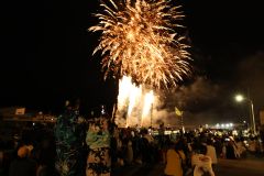 足寄の夜空を鮮やかに彩った両国花火大会（助川かおる通信員撮影）