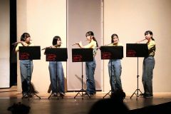 楽器ごとの演奏コーナーなど趣向を凝らした帯広北高校吹奏楽部の演奏会