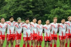 広尾町で１３人制ラグビーの国際試合を行う日本代表チーム（２月にシドニーで行われたタイとのテストマッチ、日本ラグビーリーグ協会提供）