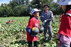 どっちのカボチャが重いかな?