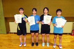 1部女子単の上位入賞者