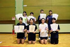 1部女子複の上位入賞者