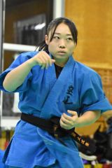 空道ユーラシアカップへ闘志 大道塾帯広支部小野寺玲奈(帯畜大) 4