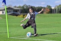 【決勝・道文教大付-北照】後半、道文教大付のMF齊藤瑠唯がコーナーキックを放つ