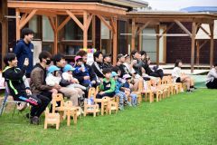 お父さんと競技にハッスル 陸別保育所「お父さん会」運動会 6