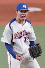 オリックス・バファローズから6位指名を受けた片山楽生(らいく)投手(NTT東日本―白樺学園高、共栄中、柳町小出)